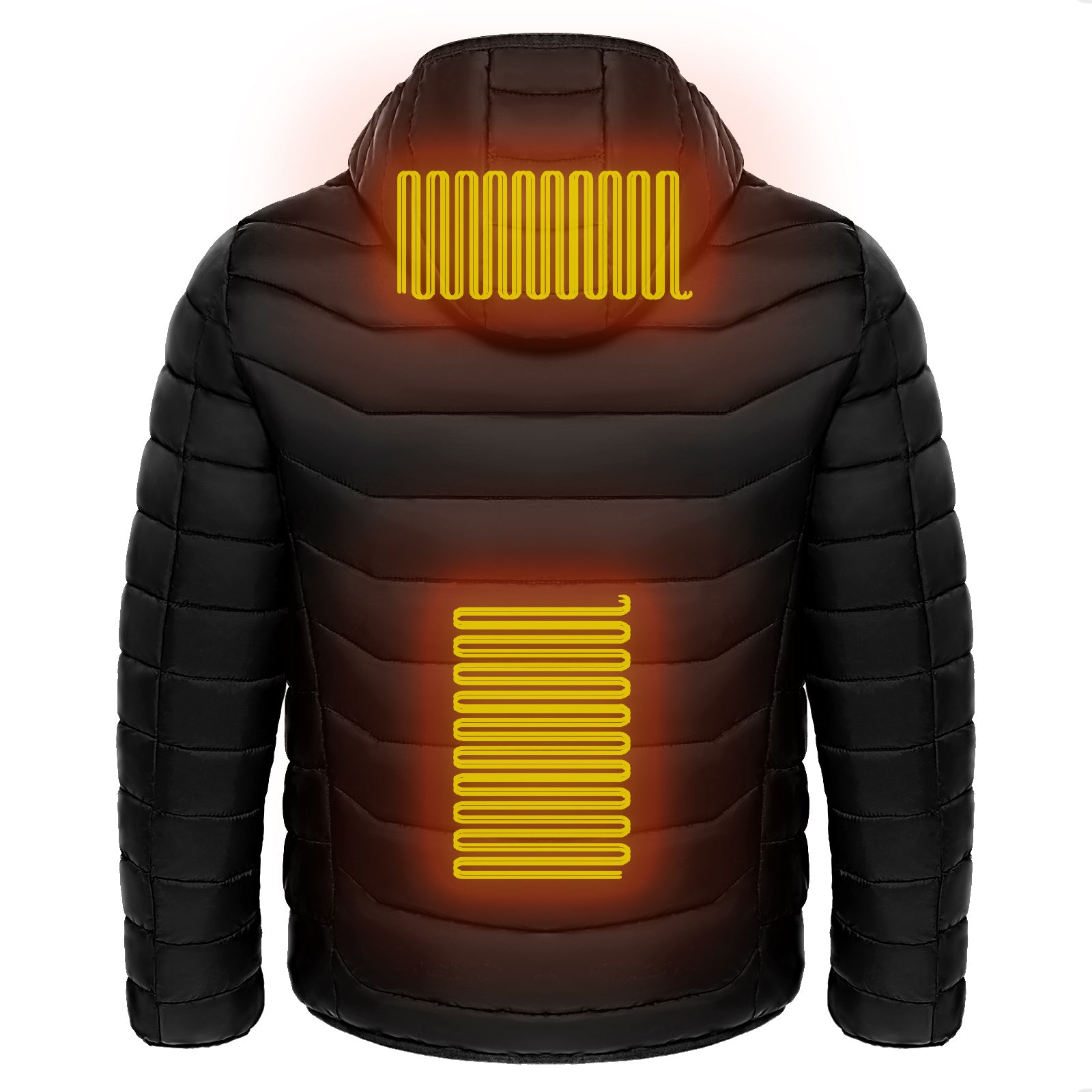 Men - Women's Unisex Heated Puffer Jacket Electric Heating Coat Insulated Hood Windbreaker 9Heat Zones