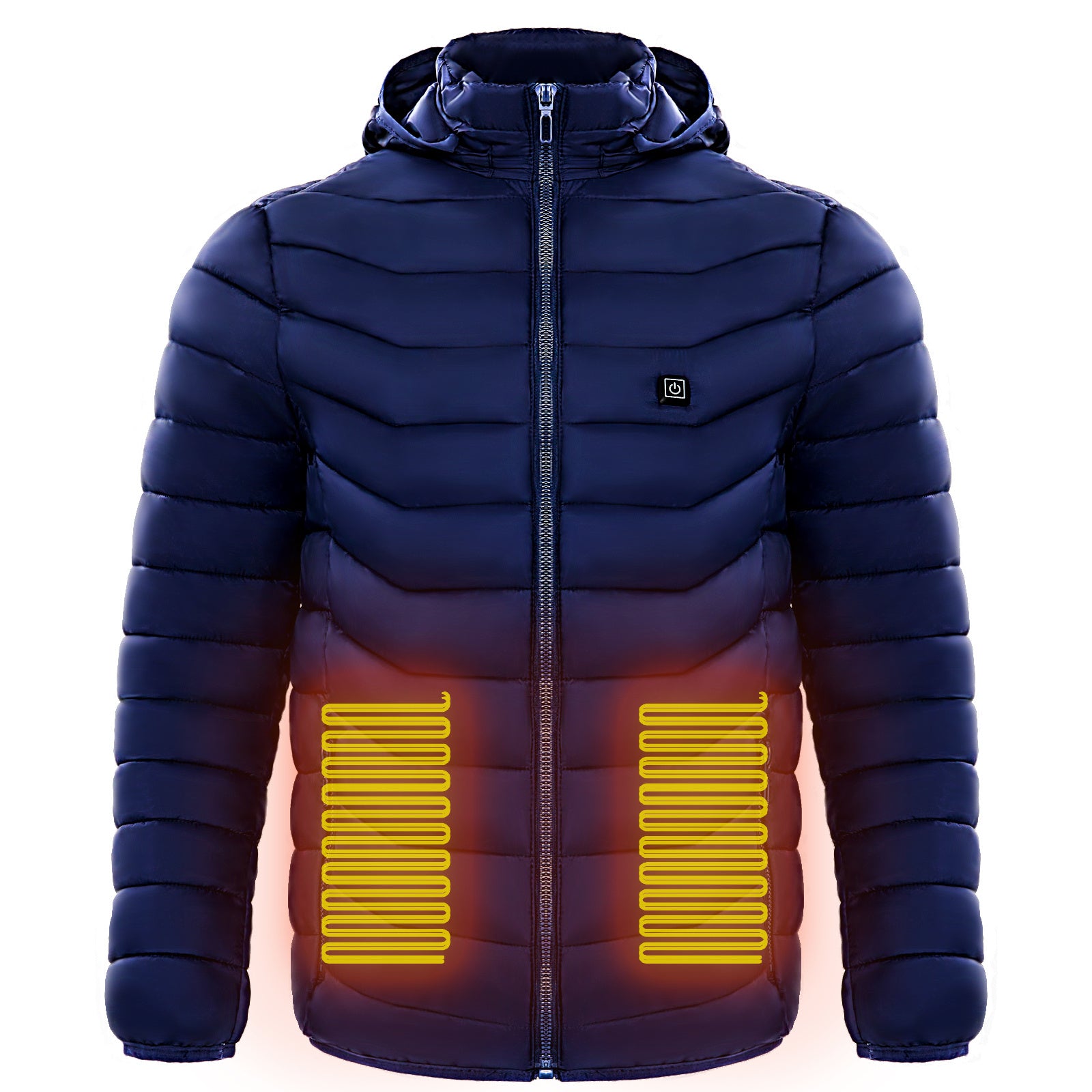 Men - Women's Unisex Heated Puffer Jacket Electric Heating Coat Insulated Hood Windbreaker 9Heat Zones