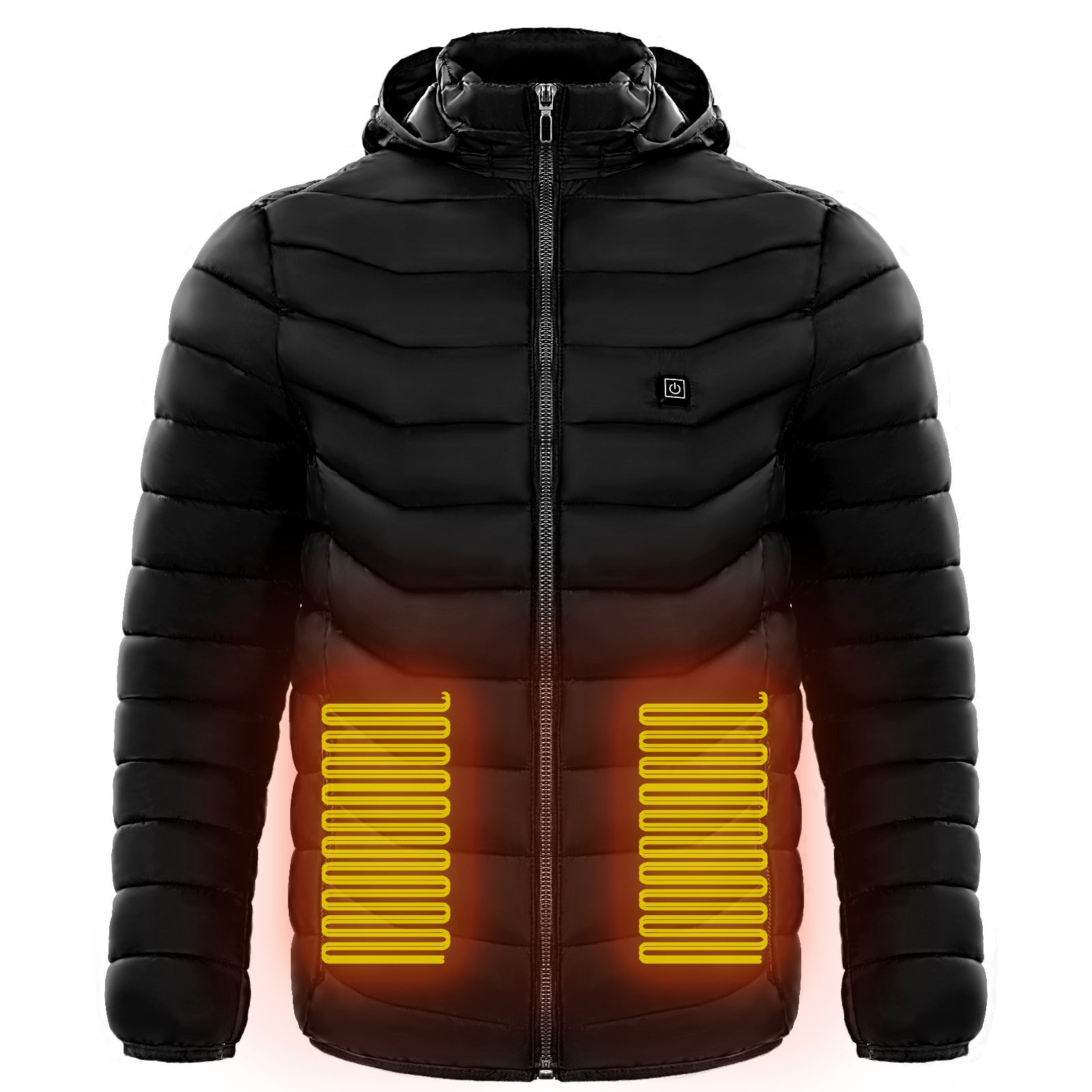 Men - Women's Unisex Heated Puffer Jacket Electric Heating Coat Insulated Hood Windbreaker 9Heat Zones